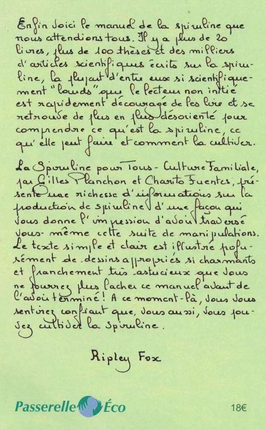 La spiruline pour tous, culture familiale – Image 2
